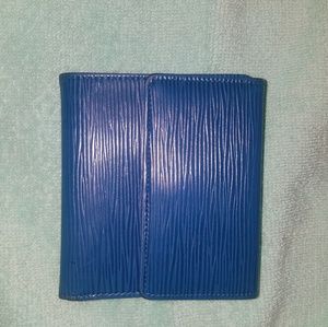 Authentic Louis Vuitton Epi Leather Wallet "Blue"